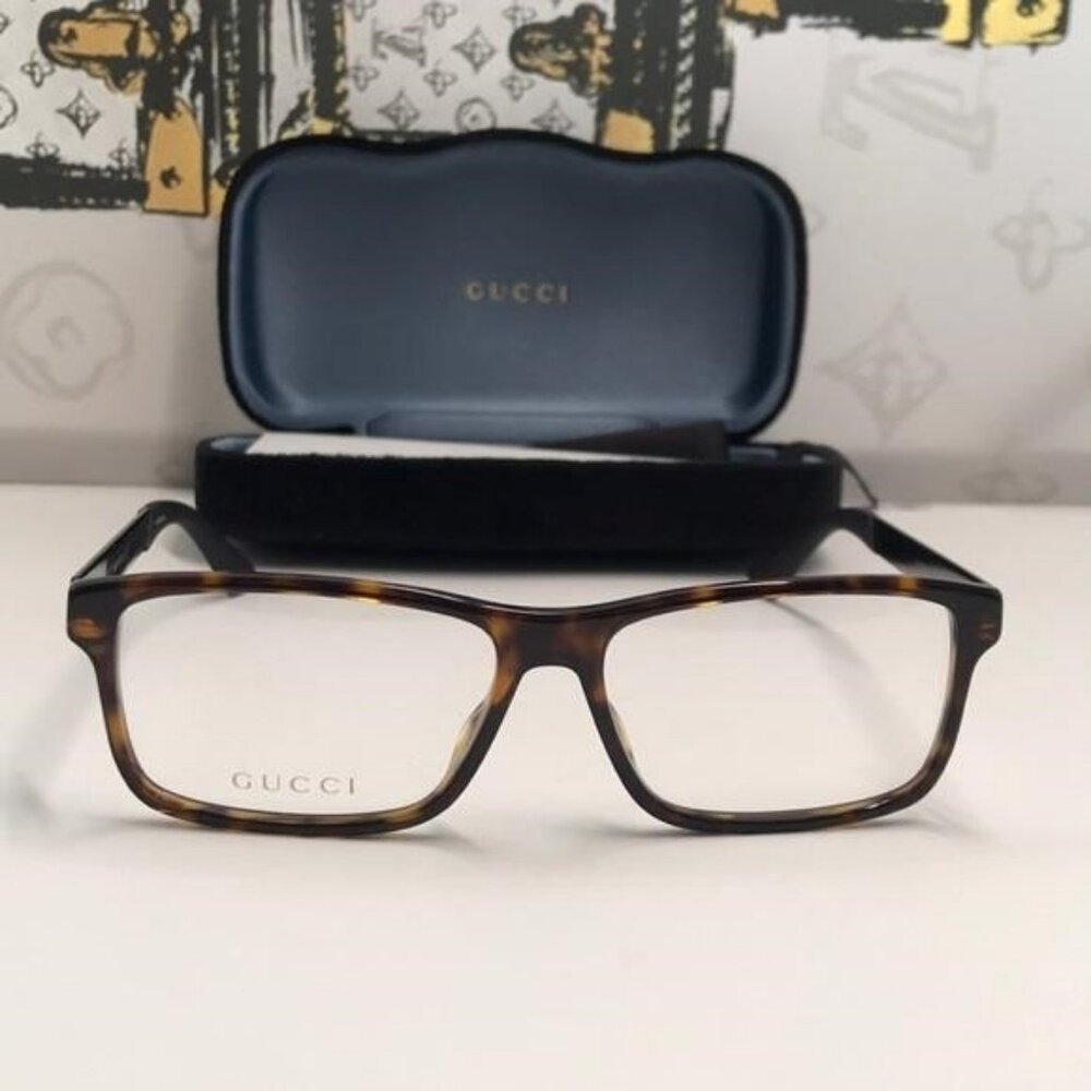 Gucci GG0692O 005 – Havana Green Rectangular | 57-16-150 | New Authentic”